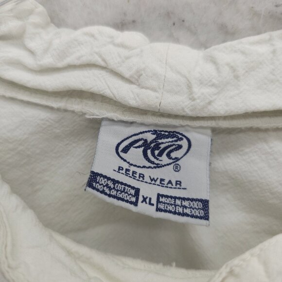VINTAGE PEER WEAR Cancun Long Sleeve Pullover Graphic Crinkled Size XL - STAINS! - Picture 6 of 10